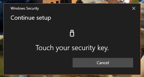 Okta Security Key Windows Touch Security Key