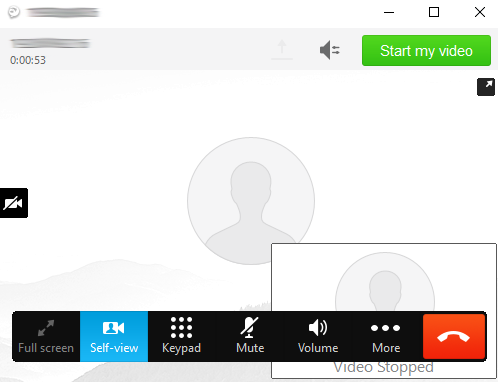 Screenshot of In-call Screen