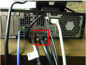 Photo of DVI Monitor Cord Insert